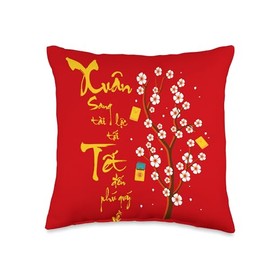 Li Xi Me Please Vietnamese Tet Lunar New Year 2024 Xuan Tet Throw Pillow