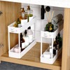 SPACEKEEPER Slim Rolling Storage Cart 4 Tier Bathroom Organizer Mobile