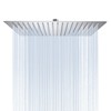 Derpras 16 Inch Square Rain Shower Head, 304 Stainless Steel,