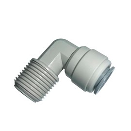 YZMSZ Acetal Copolymer 1/2" Tube OD Tube Fittings,Elbow 1/2" Male Adapter, Push to connect for RO water filter system parts (pack of 5)