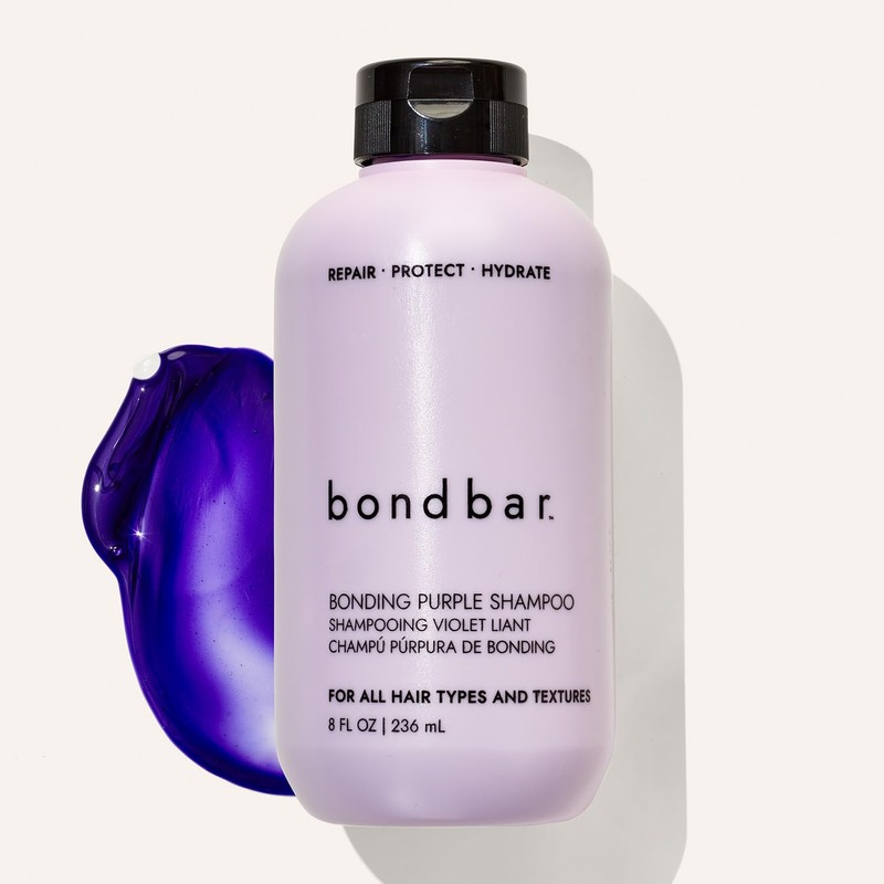 Bondbar Purple Brightening Shampoo for Blonde, Lightened & Gray Hair,