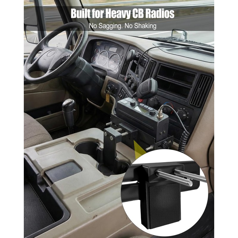 Upgrade Adjustable CB Radio Bracket Cup Holder Mount for Truck