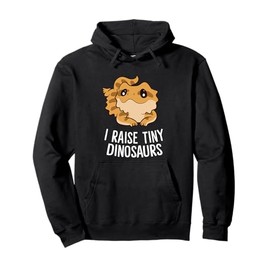 I Raise Tiny Dinosaurs Lizard Bearded Dragon Mom Pullover Hoodie