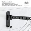 HJIAMA Foldable Clothes Rail, 90° Clothes Rail, Wall Mounted Clothes