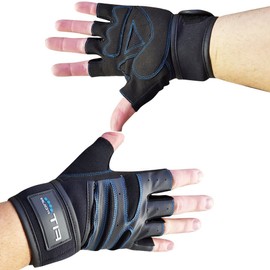 Fit Four F4W Weightlifting Glove with Wrist Support - Gloves for Workout, Weight Lifting Cross Training and Crossfit - Men and Women (Medium)