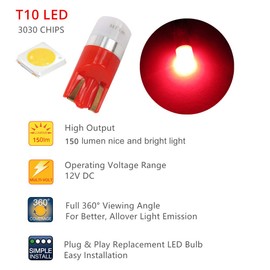 WLJH Red Dash Instrument Speedometer Cluster Gauge Led Light Kit Fits 1992-2000 Honda Civic EG EX EK EJ SRS DX LX SI HX Civic Del Sol, Pack of 23