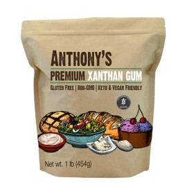 Anthony's Xanthan Gum, 1 lb, Batch Tested Gluten Free, Keto Friendly, Product of USA