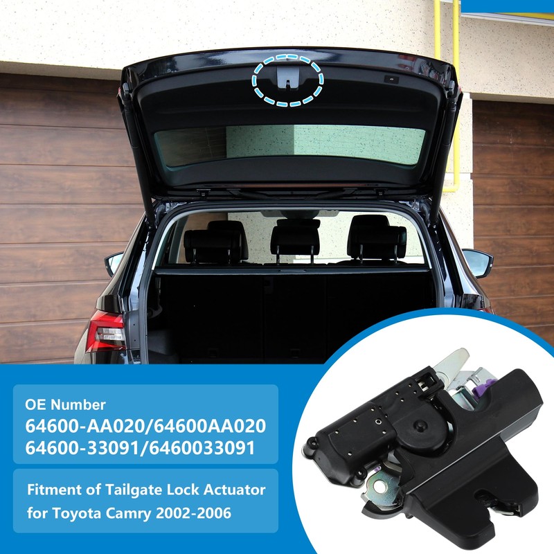 RATCHROLL Tailgate Lock Assembly for Toyota Camry 2002-2006, Car Rear