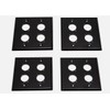 (4) Four Double Gang Blank Wall Plate Four XLR Male/Female