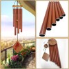 Lveofielygi 6 Pcs Red Wood Grain Wind Chime Tubes (DIAM: