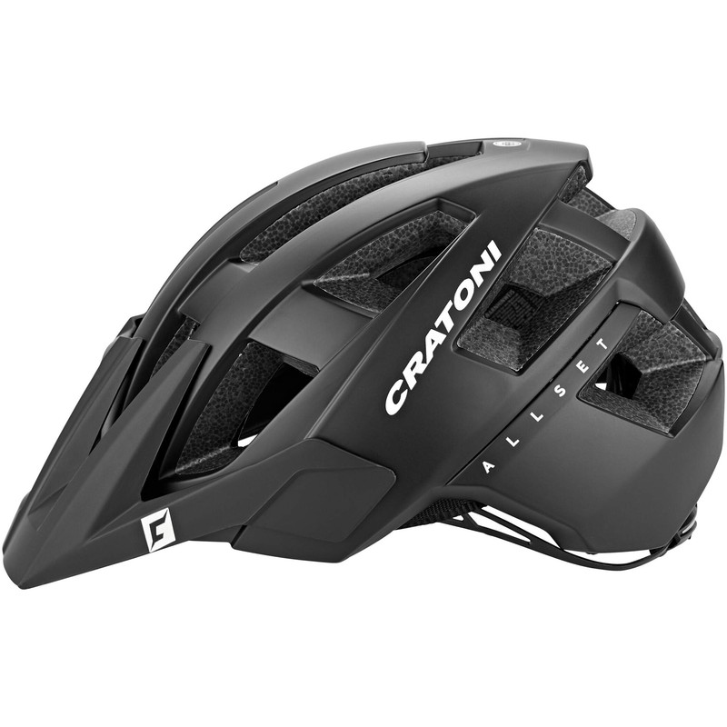 Cratoni Kinder AllSet Fahrradhelm, Black Matt, M-L