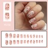 OHWODA Spring Press on Nails Short Square False Nails with