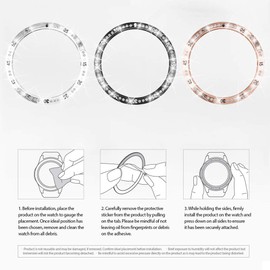 42mm/46mm Bezel Ring Compatible with Galaxy Watch 42mm,Galaxy Gear Sport,Galaxy Watch 46mm,Gear S3 Frontier&Classic Bling Inlay Crystal Metal Bezel Ring Protection Cover for Galaxy Watch