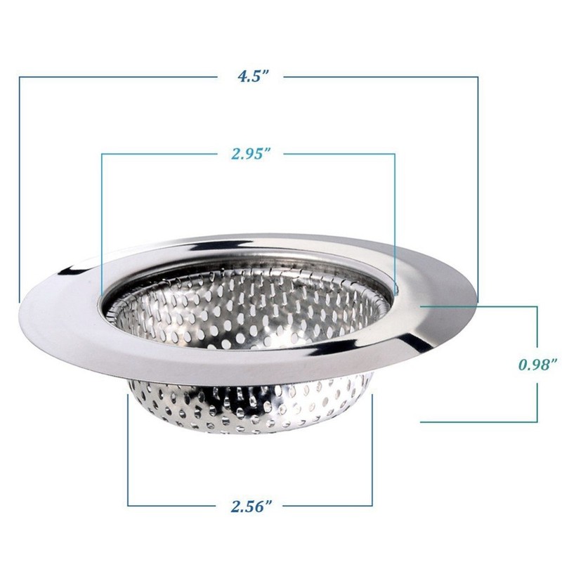 2 Pack Stainless Steel Kitchen Sink Strainer – 4.5" Wide