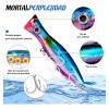 6 Señuelos Popper De 43g Kit Pesca Superficial Mar Playa