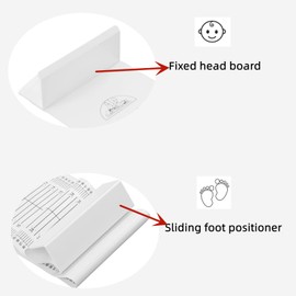 Infant Measure Mat, Collapsible Washable Baby Infantometer, Newborn Growth Chart Height Ruler with Fixed Head Piece and Sliding Foot Positioner, Baby Measuring Mat for Toddler, Infant