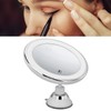 Suction Cup Makeup Mirror 10x with 3 Light Colors Battery
