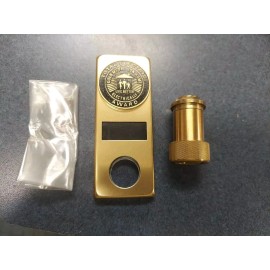 Vintage Total Electric Gold Medallion Home Door Viewer 4" x 1 1/2" New NIB NOS