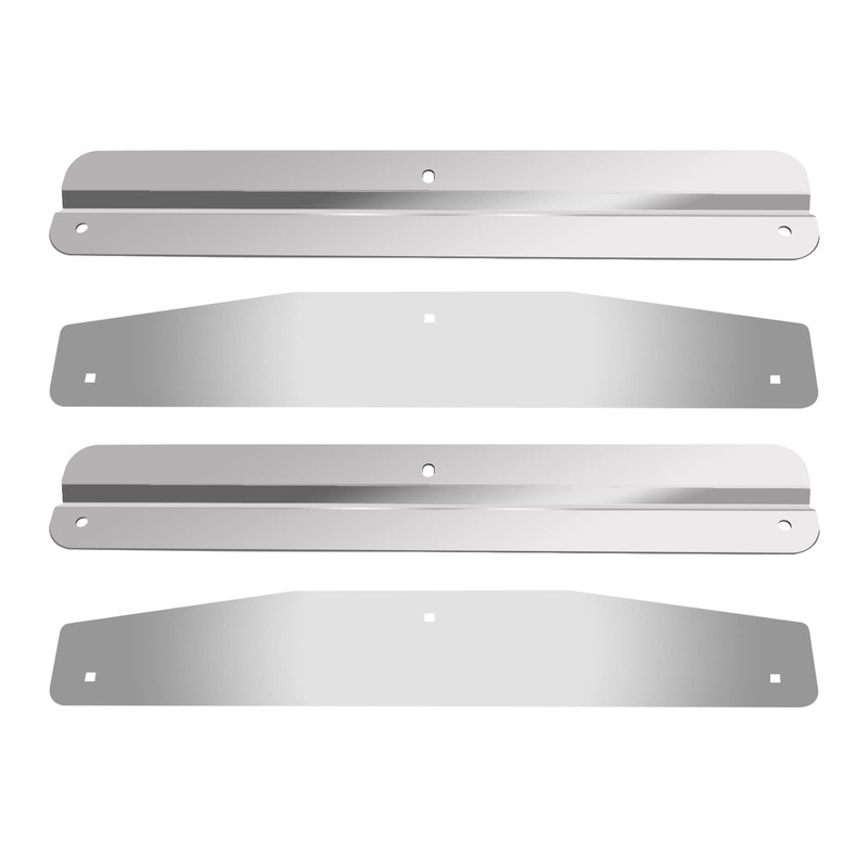 24" Stainless Steel Mud Flap Weights Pair Weight w/Backing Plate