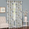 Collections Etc Tranquil Trees Insulated Curtain Panel Silver 50" x