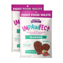 Health Extension Impawfect Dog Training Treats, 4oz (113g), Cran-Apple – Made with Rescued Ingredients, Sustainable & Perfect for Training (Pack of 2)