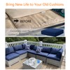 TECOSARA Outdoor Cushion Covers Replacement 10 Pcs Patio Cushion Covers