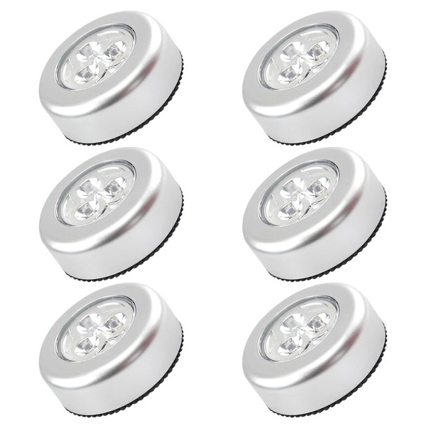 TIANNAIT 6 Pieces of Round Touch Lights; Trunk Emergency Lights,
