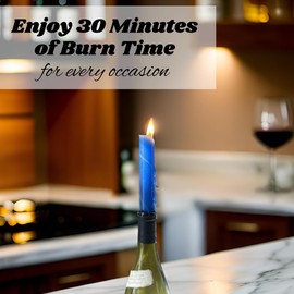 Candlestock Hippie Drippy Drip Candles - Pack of 6 Dripping Tapers - Wine Bottle Melting Candles (Multi Pack (White, Ivory, Black, Blue, Orange, Green))