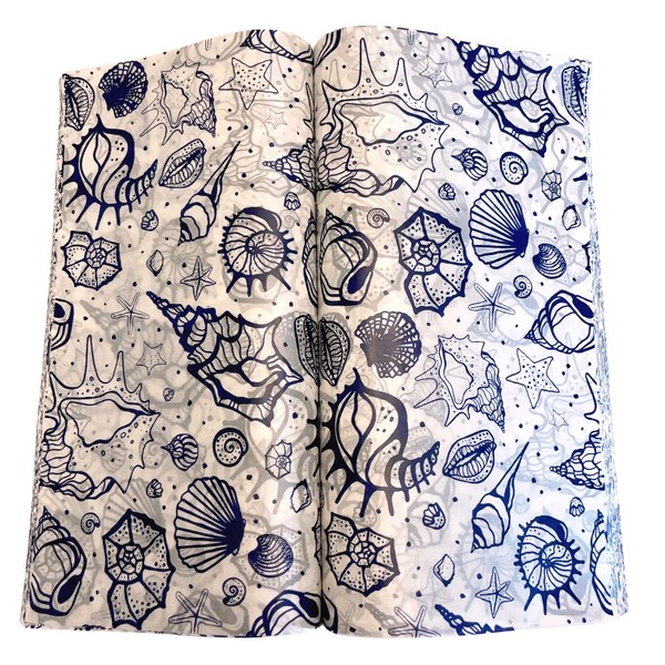 Suiwen 150 Sea Shell Patterned Wax Paper Sheets, Food Picnic