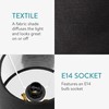 Navaris 2 x Lampshade Table Lamp E14 Round - 15.2