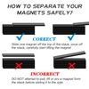 MIKEDE Black Rare Earth Neodymium Magnets, 6 Pack Heavy Duty