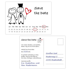 Clever Pool Postcards Save the Date Cards, Wedding, Wedding Invitations, Scheduling Wedding Party (35 Cards Bride and Groom)