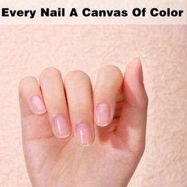 YiMistnnts Semi Cured Gel Nail Strips Salon-Quality Gel Nail Stickers Long Lasting Semi-Cured Nail Wraps for Women Works with UV LED Lamps (Transparent)