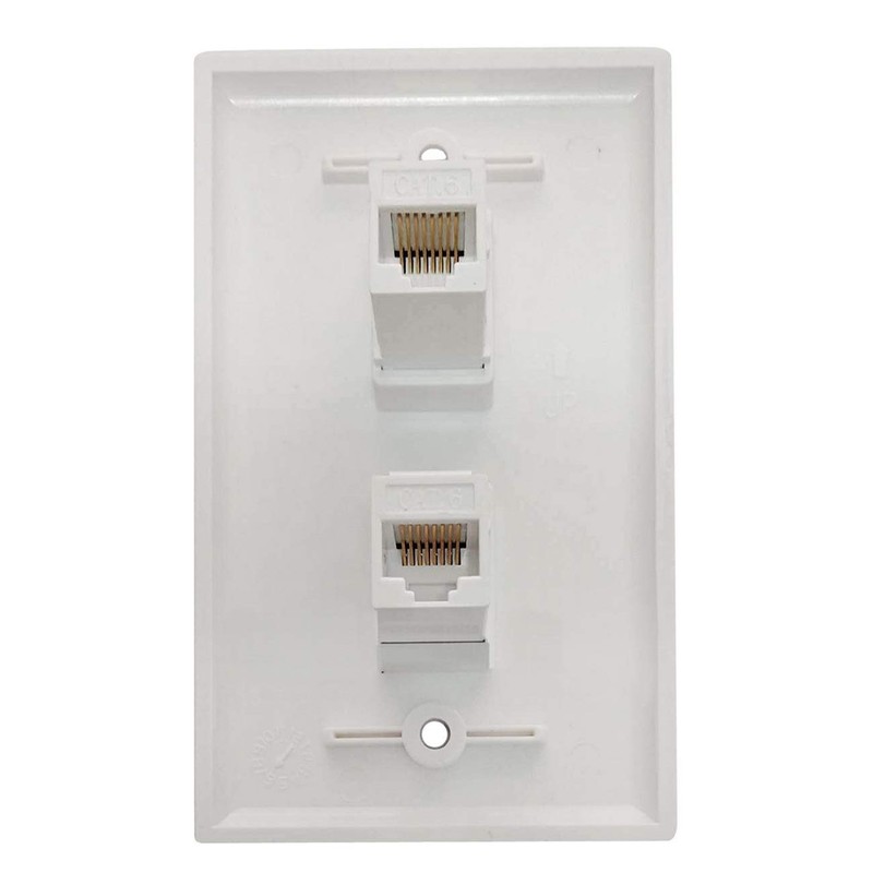 AV Wallplate Cat6 Ethernet Keystone Insert Jack Network Wall Plate