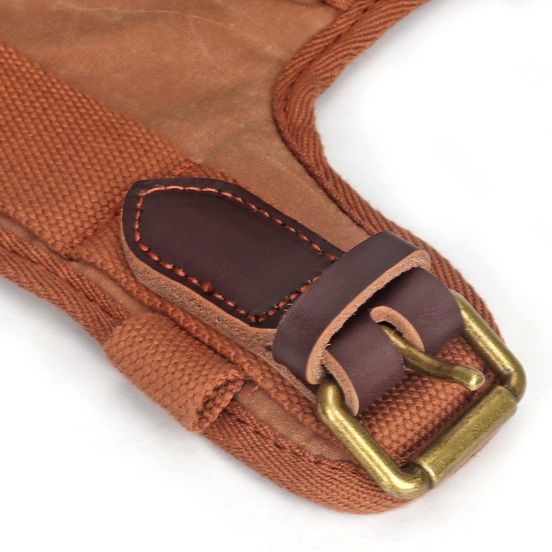 TOURBON Wax Canvas Carpenters Tool Bag Work Apron Belt with