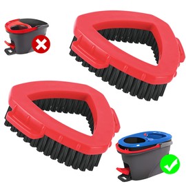 Bibikulala Spin Mop Scrub Brush for Vileda Scrub Mop Head, 2 Pack Floor Scrub Mop for 2-Tank System