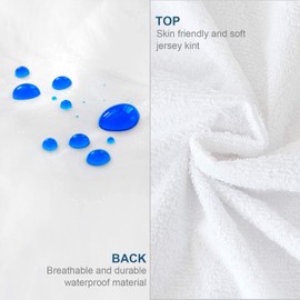 Moonsea King Mattress Protector Zippered,Ultra Soft Terry Surface Mattress Encasement, 6-Side Waterproof Mattress Cover for Kids, Well Zipper, Noiseless, for King Mattress 76*80(10/11/12/13/14 Inch)