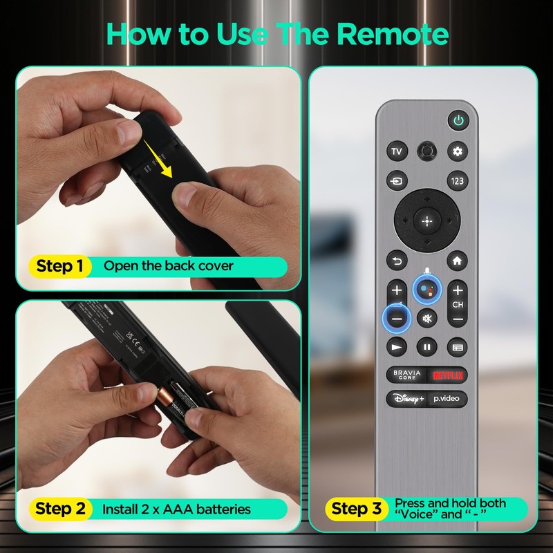 RMF-TX910U Voice Remote Control Replacement for All Sony TV Remote,