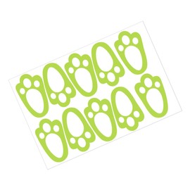 Veemoon Pegatinas Adhesivas de Huellas Luminosas para Pared y Piso, 10 Piezas Fluorescentes Nocturnas en Vinilo para Decoración de Pascua en Habitaciones Infantiles y Hogar