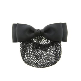 Chignon Barrette Ribbon Simple Ribbon Job Hunting Office Ceremonial Funeral Bun Net Chignon Net Bun Net Black Hair Accessory