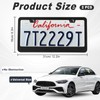 AMZAUTO 2 Pack Matte Black License Plate Frame, Black Metal