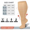 Cheeroyal 2 Pair Plus Size Compression Socks for Women Men