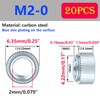 Qrity Pack of 20 Nuts, M2-0 mm Self-Locking Nuts, Pressure