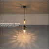 6" Mini Hammered Glass Black Pendant Lights Kitchen Island Lighting