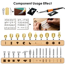 VECO-T Upgrade 40Pcs Wood Burning Kit, Craft Pyrography Tools for Beginners, Adults, Engraver, Carver, Adjustable Temp Wood Burning Pen, Ideal for Woodworking, Carving and Leather Craft