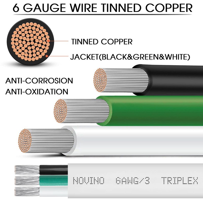 6/3 Marine Wire 6 Gauge,6 AWG Marine Grade Wire,6/3 Triplex