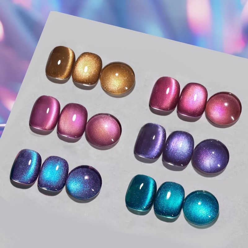 Born Pretty Cat Magnetic Eye Gel Nail Polish Glitter Auroras
