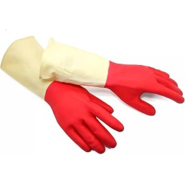 GRIP Rubber Cleaning Gloves Kitchen Waterproof With Textured Grip 3 packs(Medium)