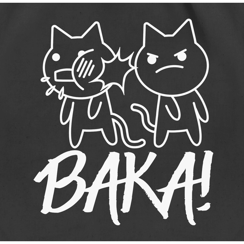 Shirtracer - Gym Bag Backpack - Anime Gifts - Baka!