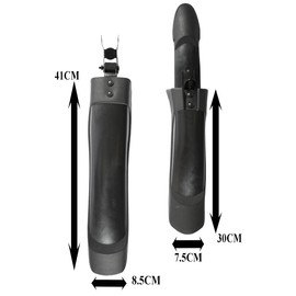 Ammaco Bike Mudguard Set 24-26" Wheel MTB Suspension Full Suspension Clip On Fender Set Black